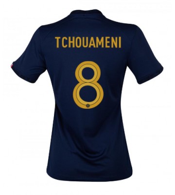 Maillot de foot France Aurelien Tchouameni #8 Domicile Femmes Monde 2022 Manches Courte